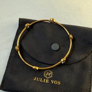 Julie Vos Milano Chalcedony blue bangle bracelet